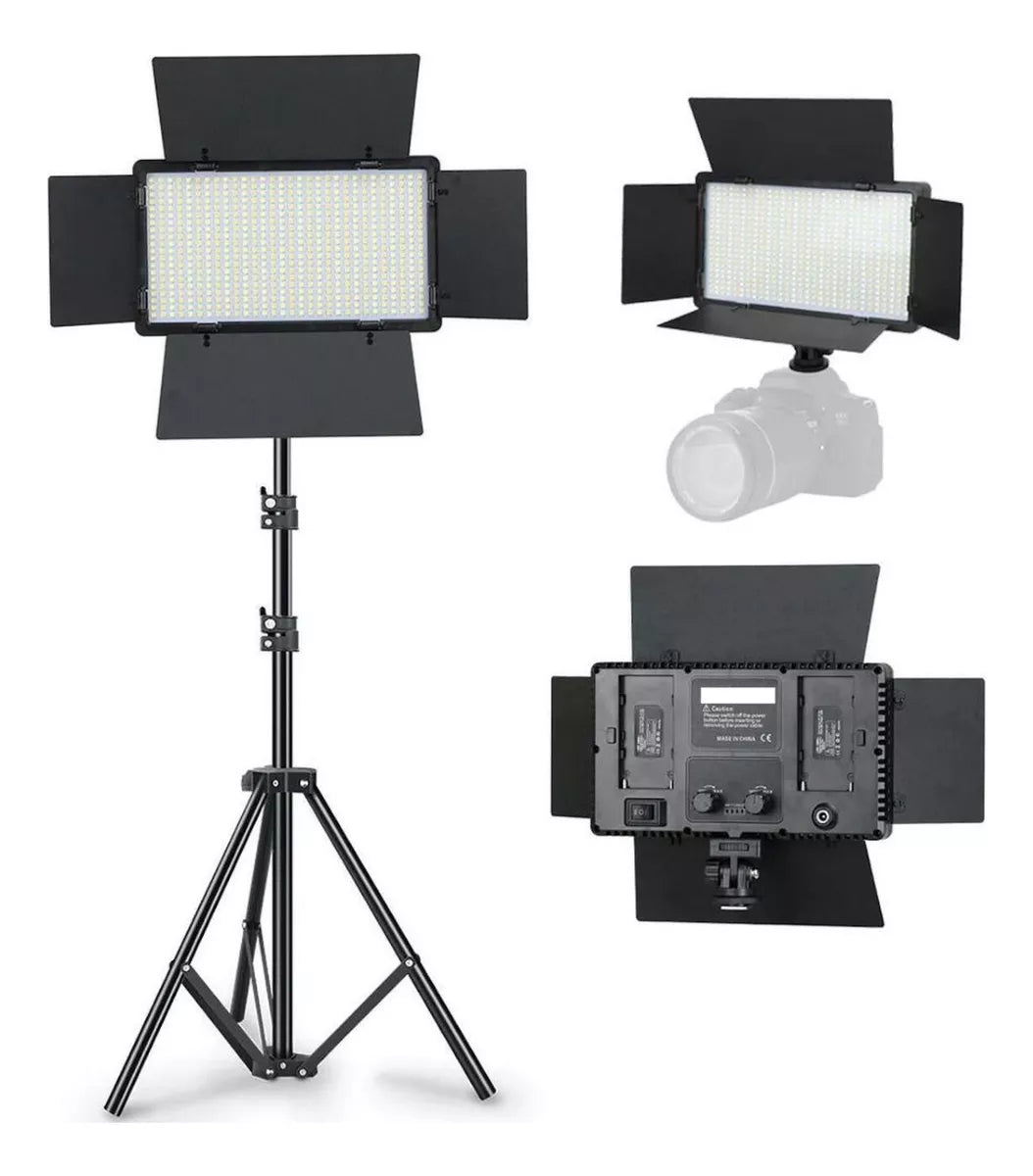 Panel de Luz Profesional 800 LED con Trípode – Luz Ajustable para Foto y Video