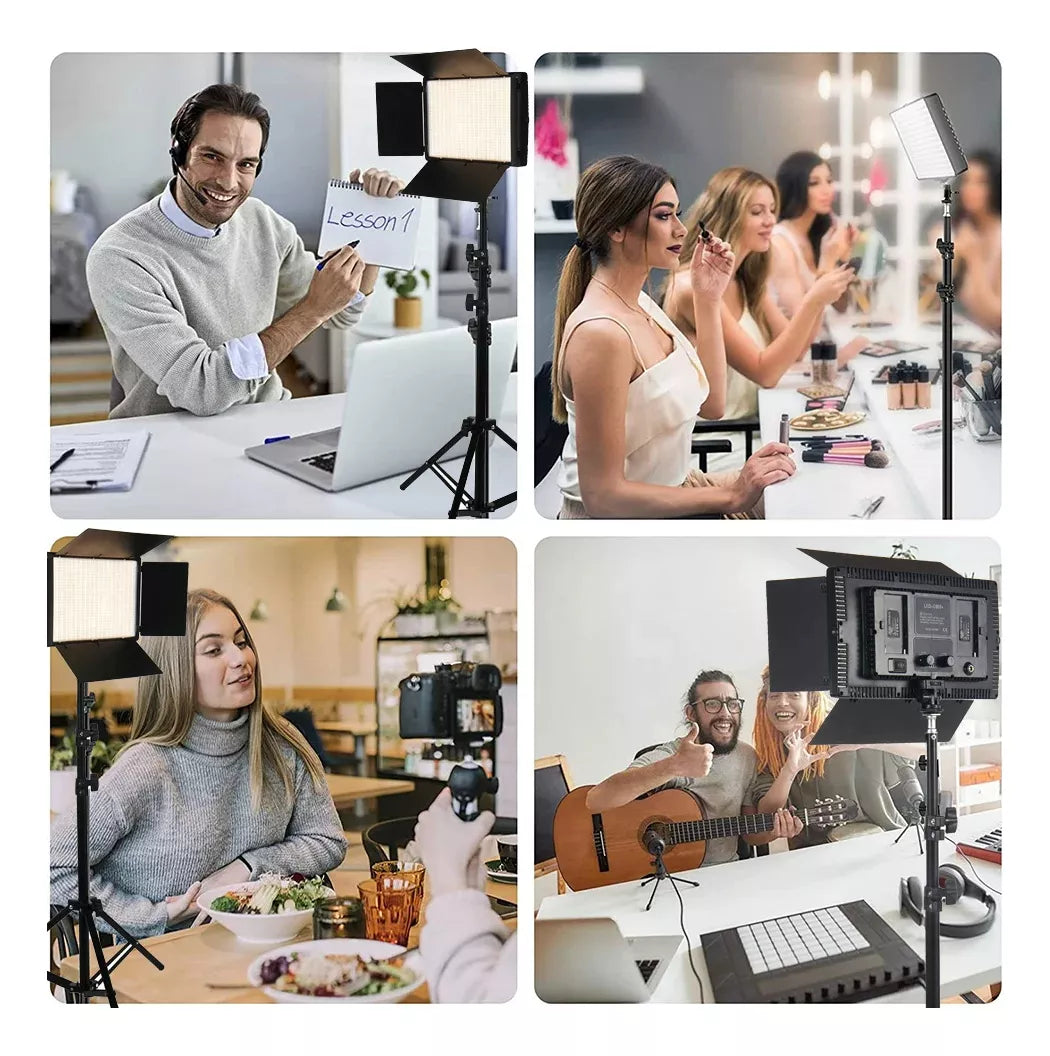 Panel de Luz Profesional 800 LED con Trípode – Luz Ajustable para Foto y Video