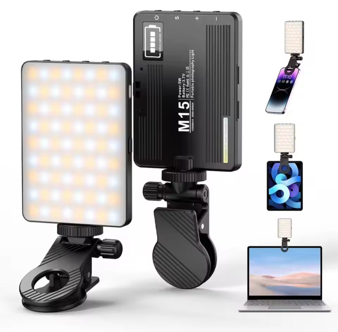 ! Luz LED Mini M15 para Cámara y Móvil + Iluminación Profesional en tu Bolsillo ¡